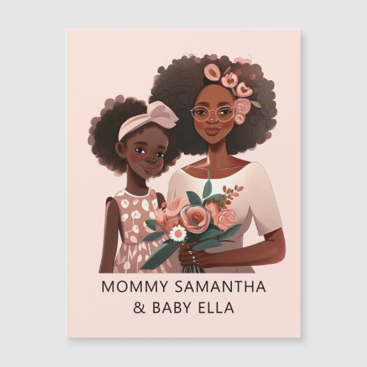 Gepersonaliseerde zwarte mam en dochter (12) (Voorkant)