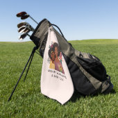 Gepersonaliseerde zwarte mam en dochter (14) golfhanddoek (Groen)