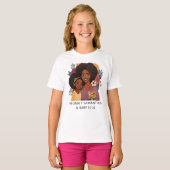 Gepersonaliseerde zwarte mam en dochter (14) t-shirt (Voorkant volledig)