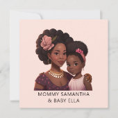 Gepersonaliseerde zwarte mam en dochter (15) (Voorkant)