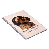 Gepersonaliseerde zwarte mam en dochter (19) notitieboek (Rechterzijde)