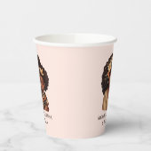 Gepersonaliseerde zwarte mam en dochter (19) papieren bekers (Links)