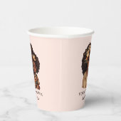 Gepersonaliseerde zwarte mam en dochter (19) papieren bekers (Rechts)