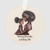 Gepersonaliseerde zwarte mam en dochter (1) ornament (voorkant)