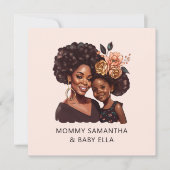 Gepersonaliseerde zwarte mam en dochter (20) (Voorkant)