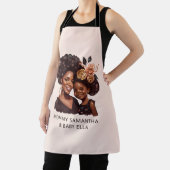 Gepersonaliseerde zwarte mam en dochter (20) schort (Insitu)