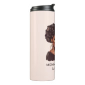 Gepersonaliseerde zwarte mam en dochter (20) thermosbeker (Gedraaid links)