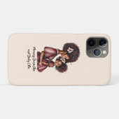 Gepersonaliseerde zwarte mam en dochter (2) Case-Mate iPhone case (Achterkant (horizontaal))