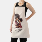 Gepersonaliseerde zwarte mam en dochter (2) schort (Insitu)