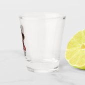 Gepersonaliseerde zwarte mam en dochter (2) shot glas (Rechts)