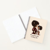 Gepersonaliseerde zwarte mam en dochter (3) notitieboek (Binnen)