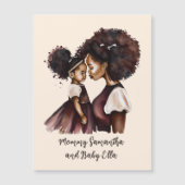 Gepersonaliseerde zwarte mam en dochter (5) (Voorkant)