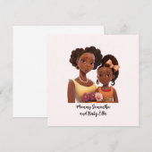 Gepersonaliseerde zwarte mam en dochter (7) (Voorkant / Achterkant)