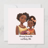 Gepersonaliseerde zwarte mam en dochter (7) (Voorkant)