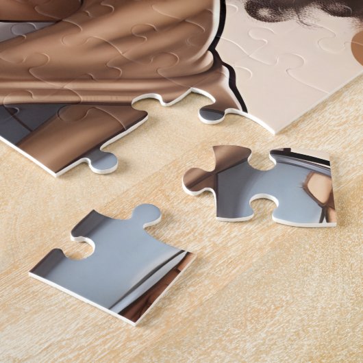 Gepersonaliseerde zwarte meisje puzzel legpuzzel (Zijkant)