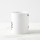 Gepersonaliseerde zwarte Melanoïde Axolotl Art Koffiemok (Center)