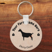 Gepersonaliseerde zwarte melkgeit sleutelhanger (Voorkant)