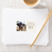 Gepersonaliseerde zwarte mini-Adresetiketten Etiket (Insitu)