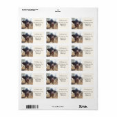 Gepersonaliseerde zwarte mini-Adresetiketten Etiket (Full Sheet)