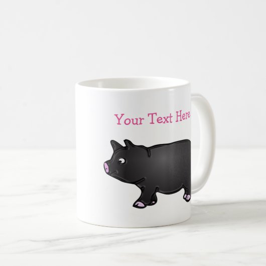 Gepersonaliseerde zwarte minikaart 11 oz witte Mok (Voorkant rechts)