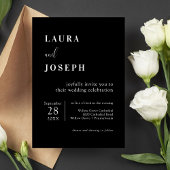 Gepersonaliseerde zwarte minimalistische moderne b kaart