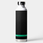 Gepersonaliseerde Zwarte Moderne Naam Thermische T Waterfles (Links)