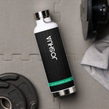 Gepersonaliseerde Zwarte Moderne Naam Thermische T