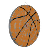 Gepersonaliseerde zwarte moderne oranje Basketball Dartbord (Voorkant Links)
