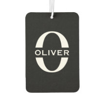 Gepersonaliseerde zwarte monogram en witte naam