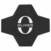 Gepersonaliseerde zwarte monogram en witte naam voetbal (Enkel)