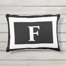 Gepersonaliseerde zwarte monogram White Trendy