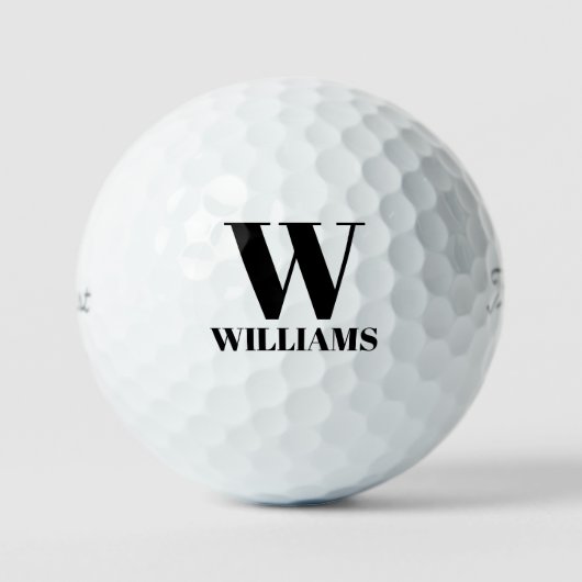 Gepersonaliseerde zwarte monogramme van het initia golfballen (Voorkant)