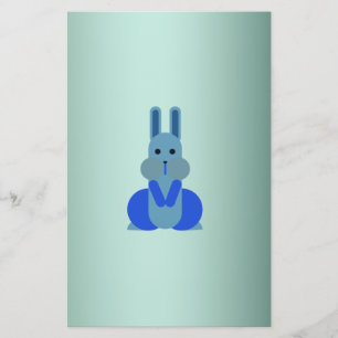 Gepersonaliseerde zwarte-ogen Mr Bunny Briefpapier