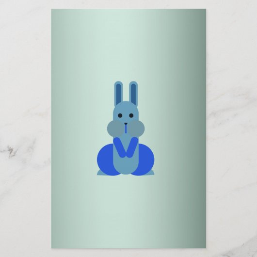 Gepersonaliseerde zwarte-ogen Mr Bunny Briefpapier (Voorkant)