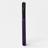 Gepersonaliseerde zwarte, Paarse polka dot iPhone Case-Mate iPhone Case (Achterkant/links)