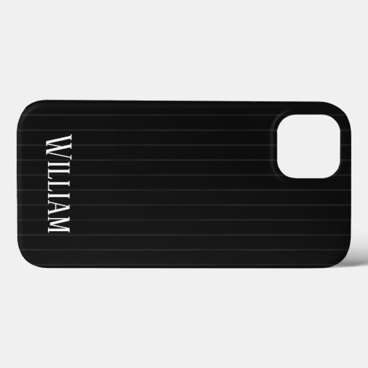 Gepersonaliseerde zwarte pinstripes Hoesje-Mate iP Case-Mate iPhone Case (Achterkant (horizontaal))