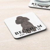 Gepersonaliseerde zwarte pool bier onderzetter (Linkerzijde)