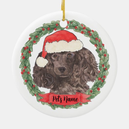 Gepersonaliseerde zwarte pool keramisch ornament (Achterkant)