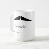 Gepersonaliseerde zwarte potlood Mustache Stache M Koffiemok (Voorkant links)