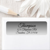 Gepersonaliseerde zwarte-retouradreslabels etiket (Insitu)