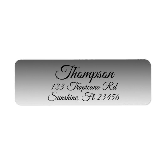 Gepersonaliseerde zwarte-retouradreslabels etiket (Voorkant)