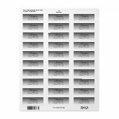 Gepersonaliseerde zwarte-retouradreslabels etiket (Full Sheet)