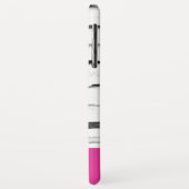 Gepersonaliseerde zwarte roze en Waterverf strepen Case-Mate iPhone Case (Achterkant/links)