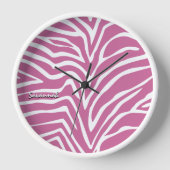 Gepersonaliseerde zwarte roze Zebra Elke kleurwand (Voorkant)