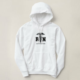 Gepersonaliseerde zwarte Ry RN Fleece Hoodie