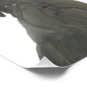 Gepersonaliseerde zwarte Schnauzer Art Foto Afdruk (Hoek)