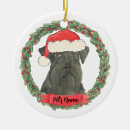 Gepersonaliseerde zwarte Schnauzer Keramisch Ornament