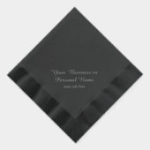 Gepersonaliseerde zwarte servetten met folie (Rechts)