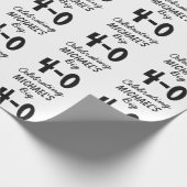 Gepersonaliseerde zwarte Sjabloon 40th Birthday Na Cadeaupapier (Hoek)