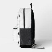 Gepersonaliseerde zwarte spinnen op wit bedrukte rugzak (Rechts)